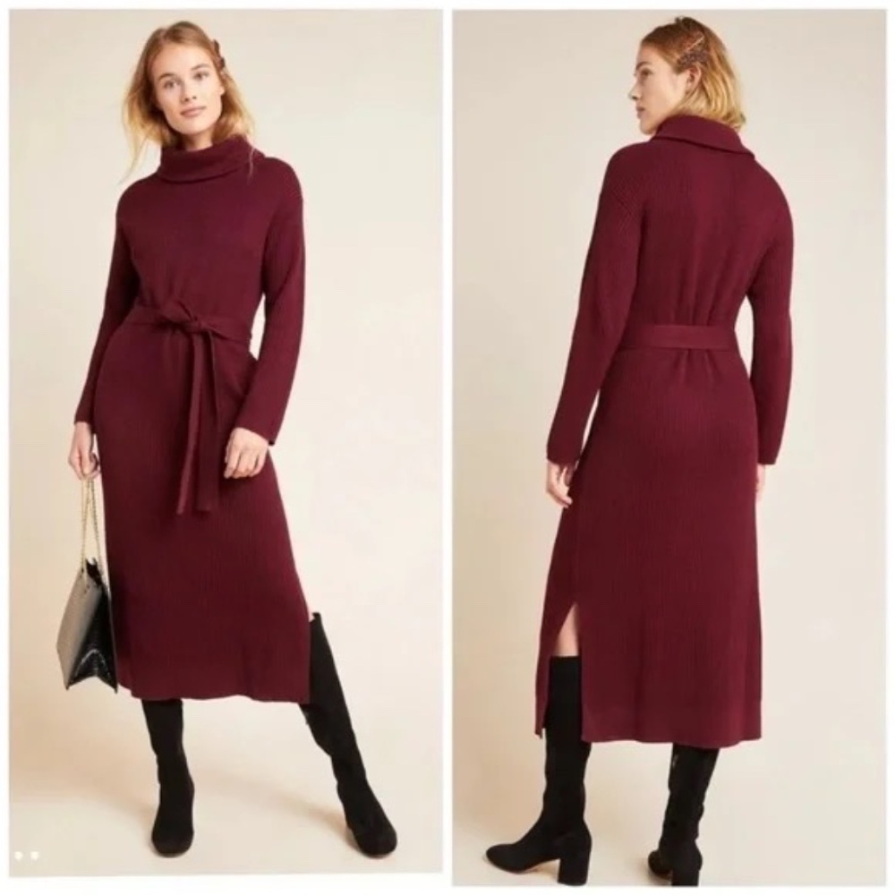 Anthropologie Carlotta Turtleneck Sweater Dress M